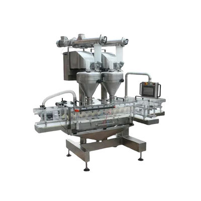 Dubbelkop schroef Specerijen koffie flacon poeder vulmachine 500BPH 2000BPH