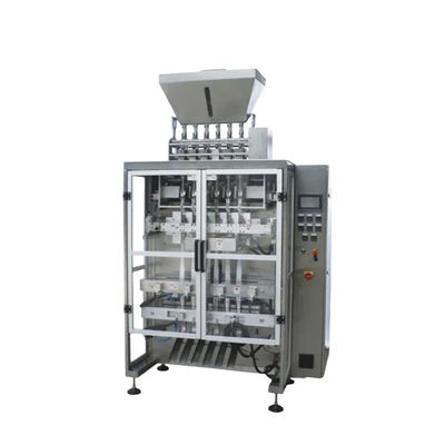 Verpakkingsmachine voor de verpakking van koffiedeeltjes met meerdere rijstroken