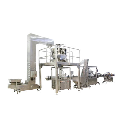 Automatic Food Granule Filling Machine Production Line for Nuts Peanuts Candies Popcorn Milk Candies with Glass Packaging